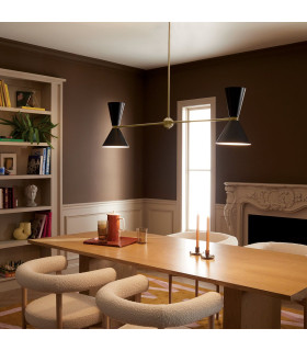 Kichler Phix Bar Pendant Ceiling Light Contemporary Champagne Bronze Black 4x E27-2
