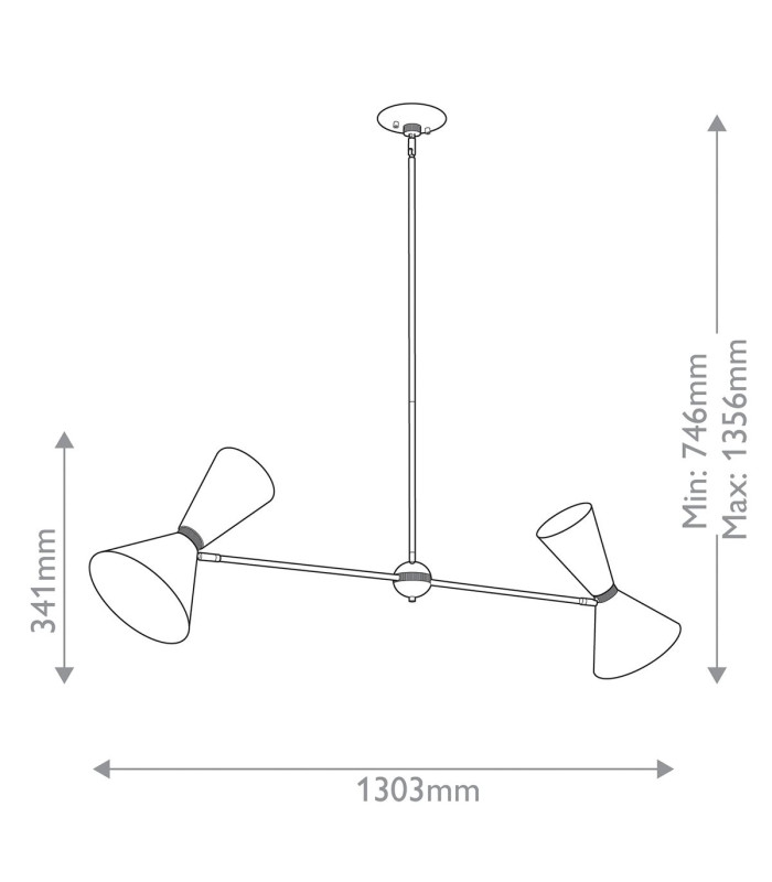 Kichler Phix Bar Pendant Ceiling Light Contemporary Champagne Bronze Black 4x E27-3