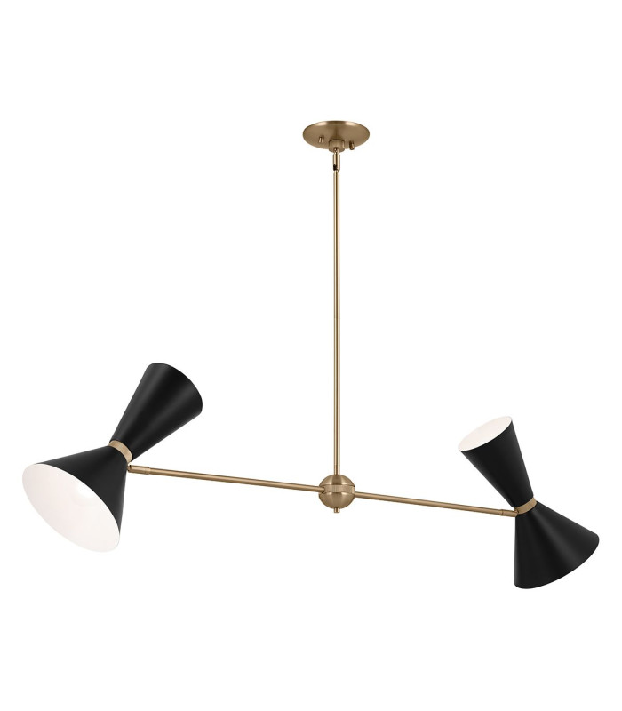 Kichler Phix Bar Pendant Ceiling Light Contemporary Champagne Bronze Black 4x E27-5