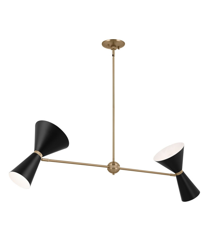 Kichler Phix Bar Pendant Ceiling Light Contemporary Champagne Bronze Black 4x E27-6