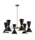 Kichler Phix Multi Arm Pendant Ceiling Light Contemporary Champagne Bronze Black 12x E27-1