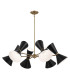 Kichler Phix Multi Arm Pendant Ceiling Light Contemporary Champagne Bronze Black 12x E27-5