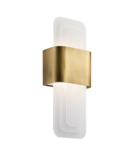 Kichler Serene LED Integrated LED Wall Lamp Contemporary Natural Brass 3000K-1