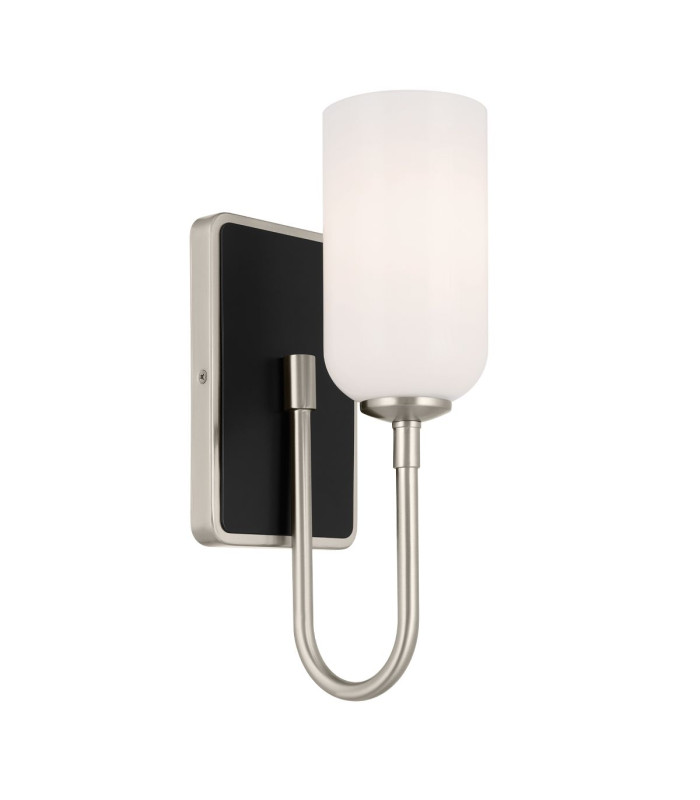 Kichler Solia Wall Lamp Contemporary Brushed Nickel Black 3000K IP44 1x G9-1