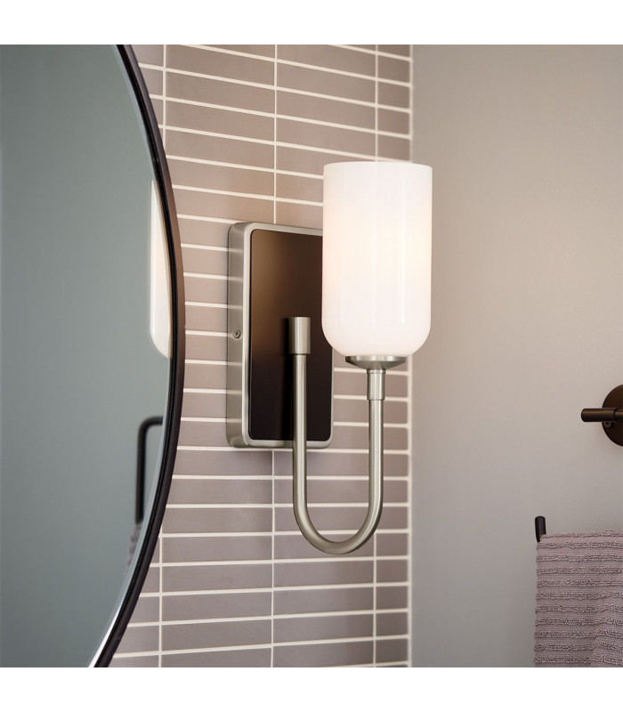 Kichler Solia Wall Lamp Contemporary Brushed Nickel Black 3000K IP44 1x G9-4