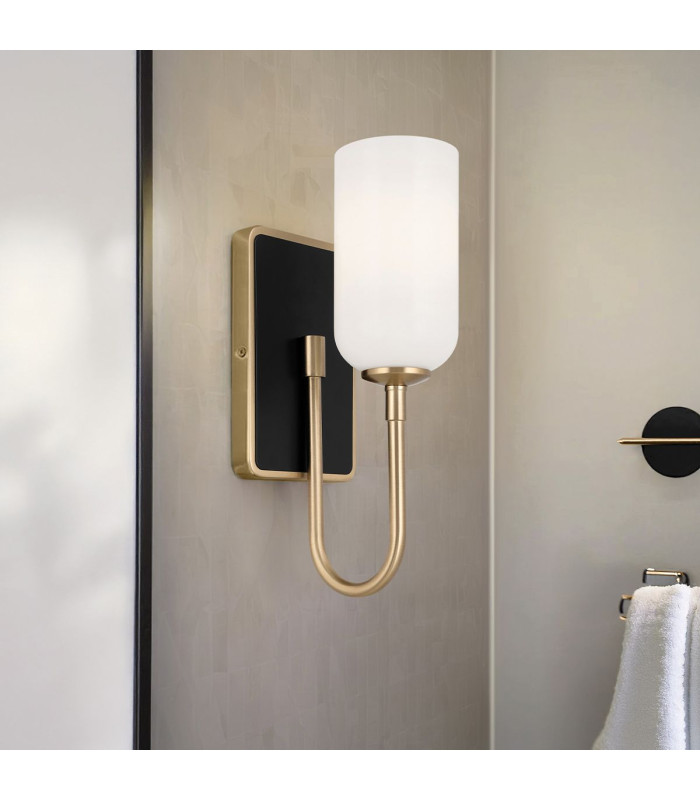 Kichler Solia Wall Lamp Contemporary Champagne Bronze Black 3000K IP44 1x G9-2