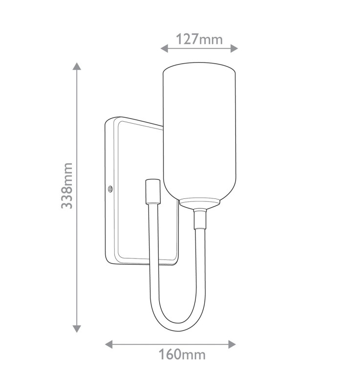 Kichler Solia Wall Lamp Contemporary Champagne Bronze Black 3000K IP44 1x G9-3