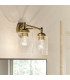 Kichler Winslow Wall Lamp Classic Natural Brass Glass Shades 2x E27-4