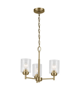 Kichler Winslow Multi Arm Pendant Ceiling Light Classic Natural Brass 3x E27-1