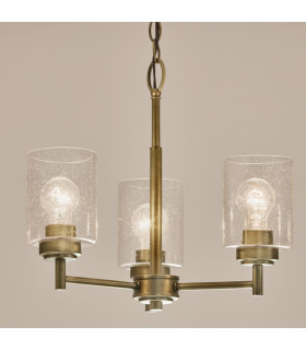 Kichler Winslow Multi Arm Pendant Ceiling Light Classic Natural Brass 3x E27-2