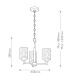 Kichler Winslow Multi Arm Pendant Ceiling Light Classic Natural Brass 3x E27-3