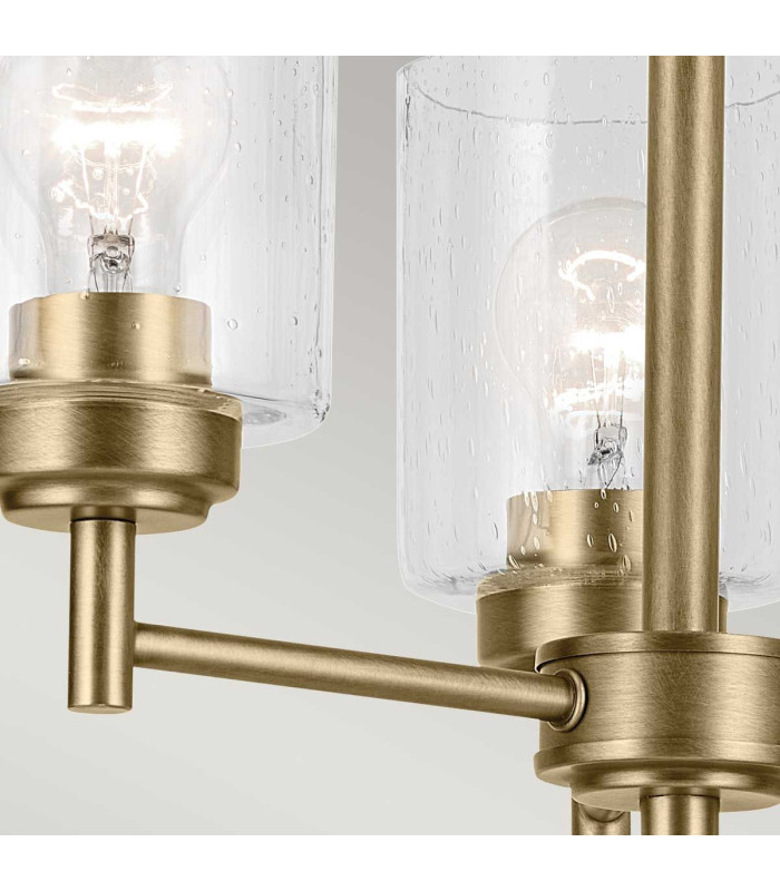 Kichler Winslow Multi Arm Pendant Ceiling Light Classic Natural Brass 3x E27-4