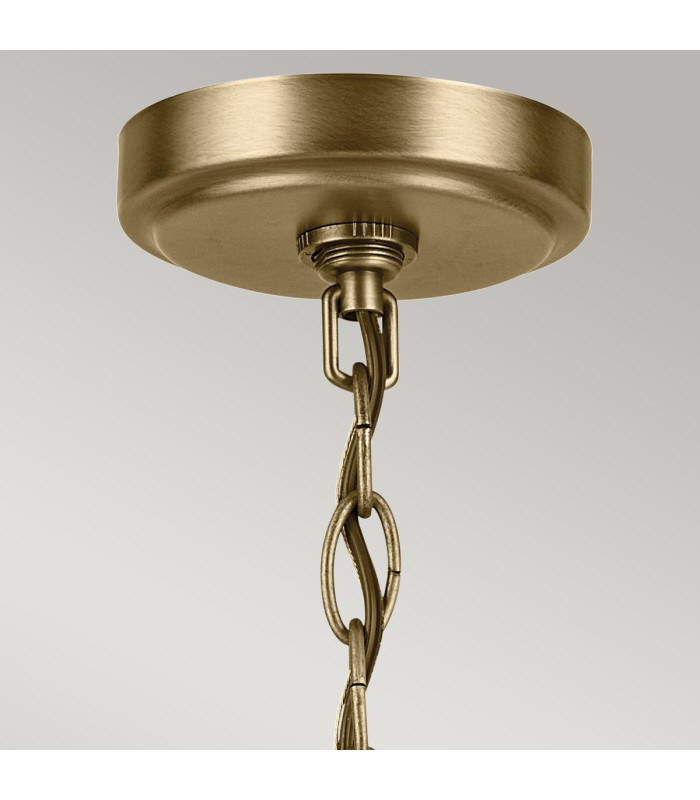 Kichler Winslow Multi Arm Pendant Ceiling Light Classic Natural Brass 5x E27-6