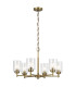 Kichler Winslow Multi Arm Pendant Ceiling Light Classic Natural Brass 6x E27-1