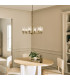 Kichler Winslow Multi Arm Pendant Ceiling Light Classic Natural Brass 6x E27-2