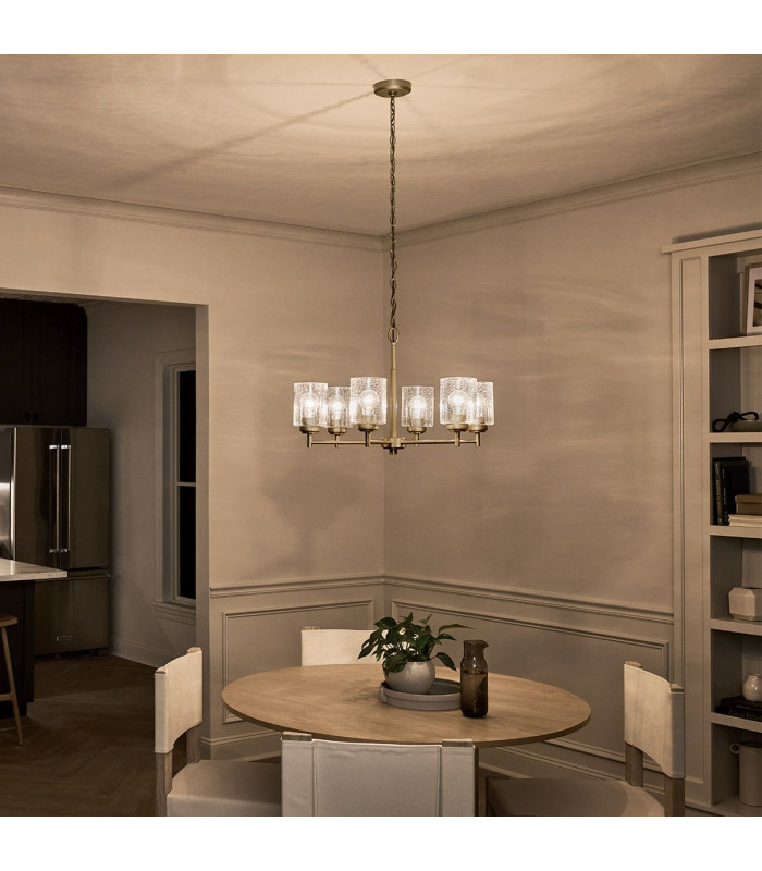 Kichler Winslow Multi Arm Pendant Ceiling Light Classic Natural Brass 6x E27-5