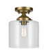 Kichler Winslow Bowl Semi Flush Ceiling Light Classic Natural Brass 1x E27-1
