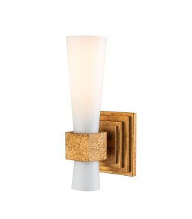 Kristy Candle Wall Lamp Contemporary Distressed Gold 1x E27-1
