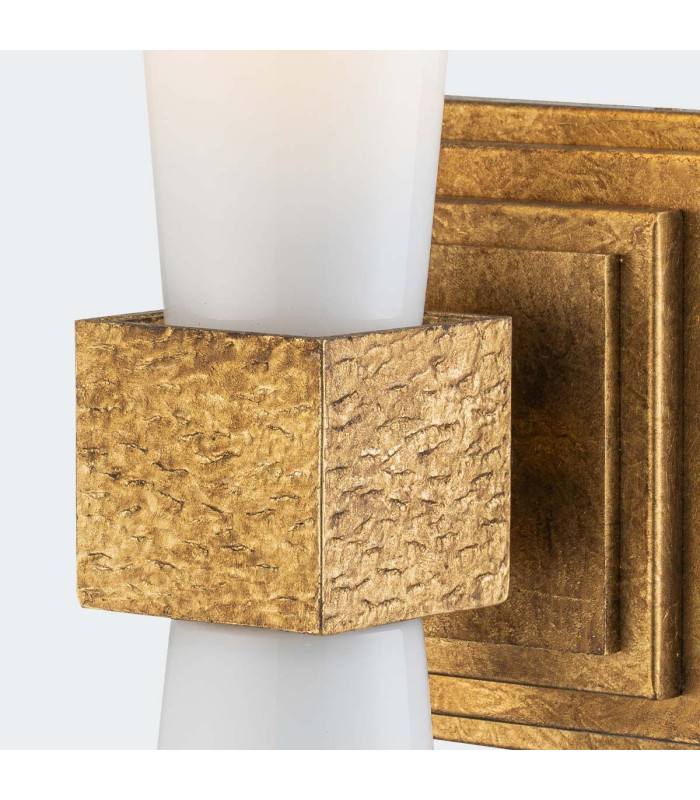 Kristy Candle Wall Lamp Contemporary Distressed Gold 1x E27-2