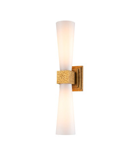 Kristy Up & Down Wall Lamp Contemporary Distressed Gold 3000K IP44 2x G9-1