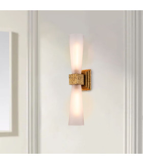 Kristy Up & Down Wall Lamp Contemporary Distressed Gold 3000K IP44 2x G9-2