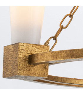 Kristy Cylindrical Pendant Ceiling Light Contemporary Distressed Gold 3x E27-2