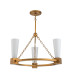 Kristy Cylindrical Pendant Ceiling Light Contemporary Distressed Gold 3x E27-6