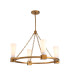 Kristy Cylindrical Pendant Ceiling Light Contemporary Distressed Gold 4x E27-1