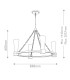Kristy Cylindrical Pendant Ceiling Light Contemporary Distressed Gold 4x E27-3