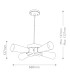 Kristy Multi Arm Semi Flush Ceiling Lamp Contemporary Distressed Gold 4x E27-3