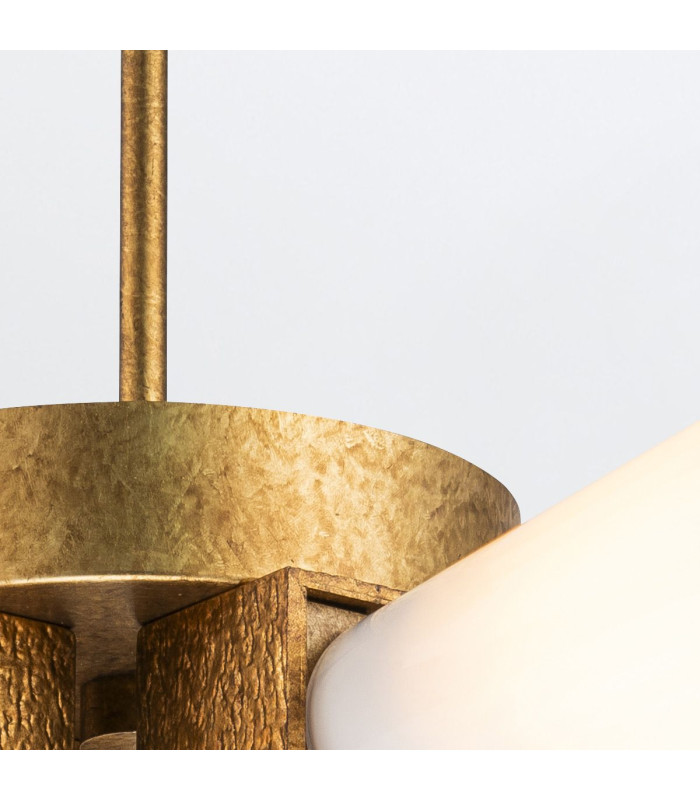 Kristy Multi Arm Semi Flush Ceiling Lamp Contemporary Distressed Gold 4x E27-6