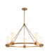Kristy Cylindrical Pendant Ceiling Light Contemporary Distressed Gold 5x E27-1