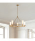 Kristy Cylindrical Pendant Ceiling Light Contemporary Distressed Gold 5x E27-2