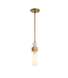 Kristy Slim Pendant Ceiling Light Contemporary Distressed Gold 1x E27-1