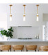 Kristy Slim Pendant Ceiling Light Contemporary Distressed Gold 1x E27-2