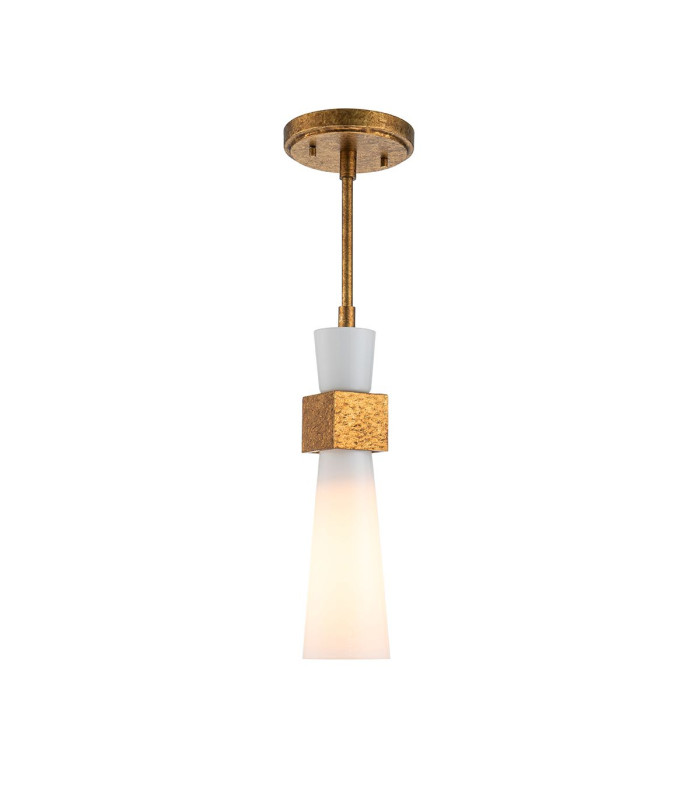 Kristy Slim Pendant Ceiling Light Contemporary Distressed Gold 1x E27-5