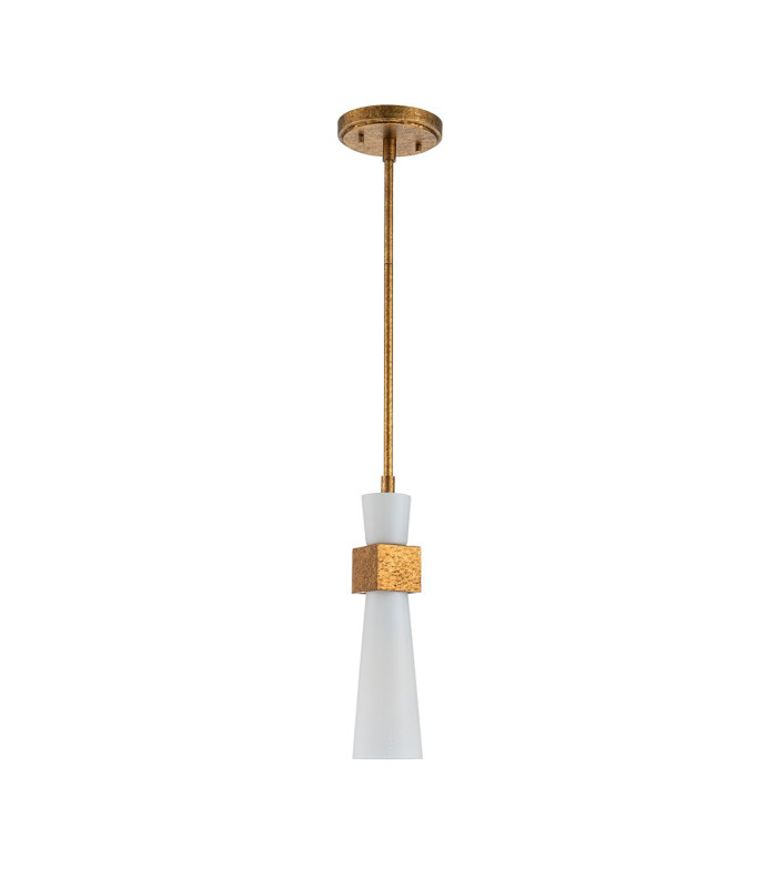 Kristy Slim Pendant Ceiling Light Contemporary Distressed Gold 1x E27-6