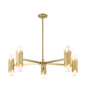 Marvele Multi Arm Pendant Ceiling Light Contemporary Aged Brass 10x E14-1