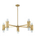Marvele Multi Arm Pendant Ceiling Light Contemporary Aged Brass 10x E14-6