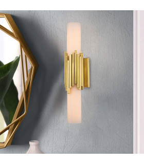 Marvele Up & Down Wall Lamp Contemporary Aged Brass 3000K IP44 2x G9-2