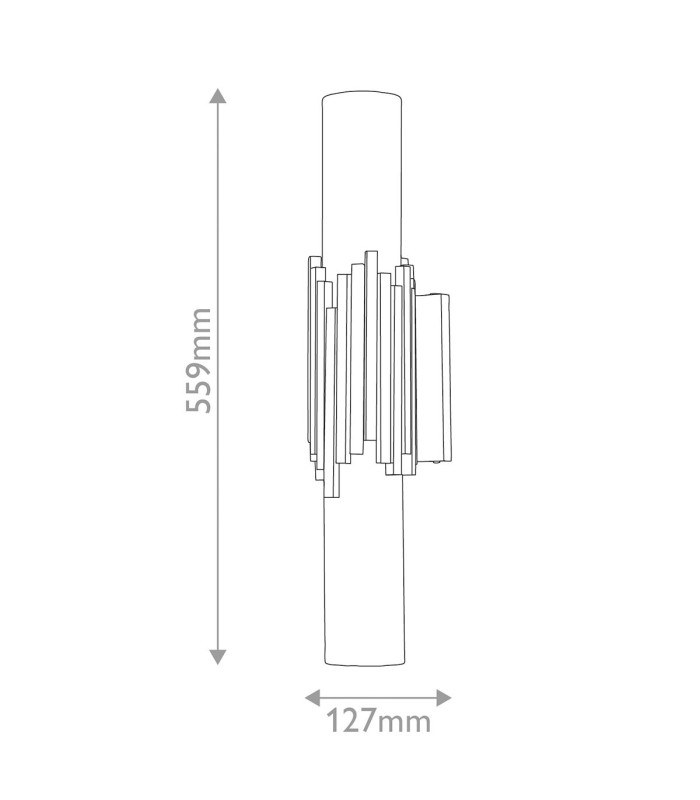 Marvele Up & Down Wall Lamp Contemporary Aged Brass 3000K IP44 2x G9-3