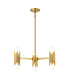 Marvele Multi Arm Pendant Ceiling Light Contemporary Aged Brass 6x E14-1