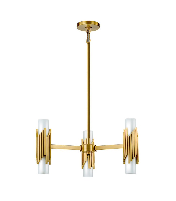 Marvele Multi Arm Pendant Ceiling Light Contemporary Aged Brass 6x E14-4