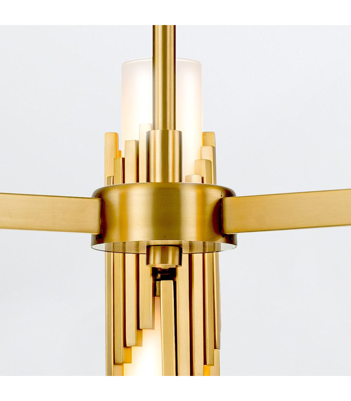 Marvele Multi Arm Pendant Ceiling Light Contemporary Aged Brass 6x E14-5