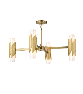 Marvele Multi Arm Pendant Ceiling Light Contemporary Aged Brass 8x E14-1