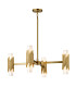 Marvele Multi Arm Pendant Ceiling Light Contemporary Aged Brass 8x E14-4