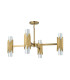 Marvele Multi Arm Pendant Ceiling Light Contemporary Aged Brass 8x E14-5