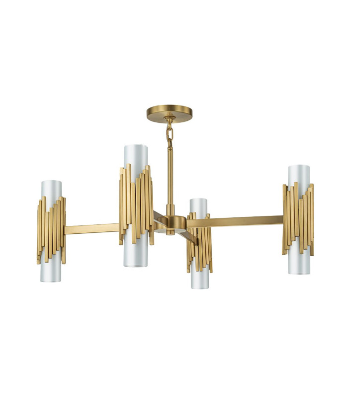 Marvele Multi Arm Pendant Ceiling Light Contemporary Aged Brass 8x E14-5