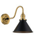 Provence Dome Wall Lamp Classic Aged Brass Matt Black 1x E27-1