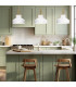 Quoizel Brecken Dome Pendant Ceiling Light Classic Aged Brass and faux Alabaster glass Shade 2x E27-2